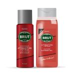 Brut Attraction Deodorant 200ml + Brut Attraction Total All - In- one Hair & Body Shower Gel 500ml