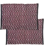 Elegant Weavers Door Mat for Home | Mats for Bedroom | ( 40x60 Cm), Red, Pack of 2