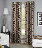 Indianonlinemall Purple Polyresin Door Curtain Set, 7 Feet (Pack Of 3)