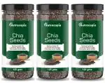 Nutrocopia Pure Natural Black Raw Chia Seeds | Calcium and Protein Rich Chia Seeds -Pack of 3 of 125 Grams