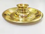 NAAYAGI - PREMIUM BRASS - CAMPHOR PLATE, SOODA THATTU - MEDIUM - 8 INCH