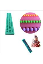 Bake House Multicolor Silicone String Pearl Fondant Sugar Paste Bead Mould