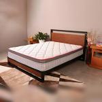 Nestin Grey Pocket Spring Orthopedic Mattress with Memory Foam for Comfort Sleep and Back Support King Size - 6x75x75 Inches