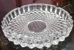 Sk Craft Glass Crystal Cut Design Ash Tray
