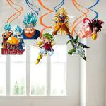 ZYOZIQUE 6 Pack Dragon Party Decorations Hanging Swirl Banner Decor Anime Theme Party Supplies Birthday Party Banner Hanging Swirls Video Game Party Favors Ceiling Spiral Room Decor For Kids,Orange