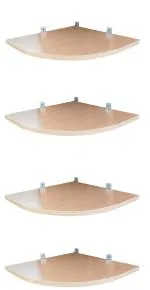 SOKHI FURNISHING Wooden Corner Wall shelf