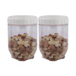 Lock & Lock Interlock Round Refrigerator Food Storage Containers, Transparent, 700 Ml, Set of 2 (INL304)
