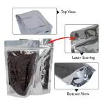 Pack of 200 Zip - Lock Silver Packaging Bags - 6 x 9 inches