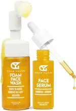 Grow Young Daily Care Combo: Enriched with Turmeric & Aloe Vera | Foaming Face Wash (100 ml) & Glowing Vitamin C Face Serum (30 ml) | For Clear, Bright, Youthful Skin