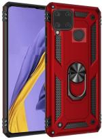 Wellchoice Back Cover for Realme C12 (Red, Grip Case)