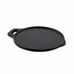 Looms and Weaves Traditional Handcrafted Cast Iron Cookware Pre Seasoned Dosa Tawa 12 Inch (Black Flat Bottom)