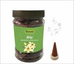 Vidhan Dhoop Cones Lilly Premium Jar 100Gm | No Bamboo | No Charcoal | Dhoop Batti | Pooja Dhoop Cone | (Lilly)