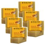 Simply Vedic 6-Pack Oatmeal Honey Soap Bar Collection For Body, Hand, Face