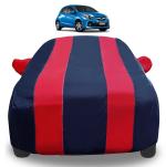 Auto Hub Car Cover Compatible with Honda Brio with Mirror Pockets, Triple Stitched, Navy, Red, Water Resistant Car Body Cover
