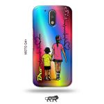 Tweakymod Printed Brother Sister Back Cover For Moto G4 Plus