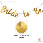 Party Propz Gold Paper Bride To Be Banner