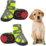 KUTKUT Dog Booties for Hot Pavement Hardwood Floor, Breathable Dog Shoes for Small Medium Dogs with Reflective & Adjustable Strap Zipper, Antiskid Paw Protection Dog Boots (SIZE: 5)