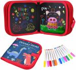 DIVUE Erasable Doodle Slate Painting Kit for Kids Drawing Book with Wet Wipes & Colors for Kids, Colouring Doodle Slate for Kids (Multicolor)