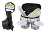 FIRST FRONT Plastic 8 Pieces Measuring Cups and Spoon Set with 3 Pcs Bag Lunch Box and Multicolour, Pack of 2 l Kitchen Tools l Essential Kitchen Tools l Tools l Kitchen l Utensils l Stainless Steel Tools l Steel Kitchen Tools l Metal Tools