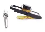 URBAN BUY Stainless Steel Lemon Squeezers With Steel Potato Greacy Slicer For Chips Vegetable and Multicolour, (Pack of 2)