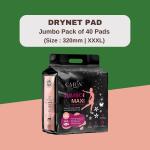 Cailin Care Extra Dry Day & Night Use Sanitary Napkin Sanitary Pads (Total 40 Pads| XXXL| 320mm)
