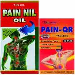 Herbshd Pain Nil Oil 100ml & Pain-QR 50Tablets For Back Pain, Joint Pain