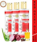 Parwati Gramudyog Herbal Products Khadi Red Onion Oil Increase Hair and Reduces Hair Fall for Healthy Hair 630ml (Red)