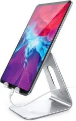 ProElite Adjustable Tablet Stand Desk Holder for Apple iPad, iPhones, Galaxy Tab, Xiaomi Pad, Redmi Pad, Oneplus Pad,Lenovo Tab, Kindle Upto 12.9 inch, Silver