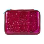 Smily Kiddos Pink Polyvinyl Chloride Zipper Pencil Case for Boys and Girls