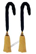HARSHITANJAL Pack of 2 Punjabi Paranda Parandi Choti Braid Tassles Hair Accessories for Girls and Women, Golden
