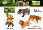 Sanjary Multicolor Rubber Jungle King Animal Toy Figure Mid Size Wild Jungle Animal Sculptures - 3 Plus Years