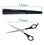 Dkuy Extra Fine Tooth Rattail Comb with Scissor