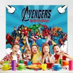 Festiko Superhero Backdrop, Birthday Party Background 1Pc Superhero Theme Backdrops Banner, Happy Birthday Party Decorations, Party Supplies For Kids Birthday Party