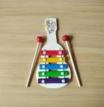 ShopiMoz 5 Different Tones Hand Knock Xylophone with 2 Sticks (5 Knock) For Kids For 2,3,4 And 5 Year Old