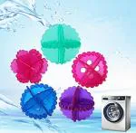 GOROFY Washing Machine Ball Laundry Dryer Ball ClothCleaning Ball-Rendom Colour Clothes Cleaner Softener Clothes Dryer Machine Non-Toxic Washing Machine Balls For Clothes multicolor (Pack of 4)
