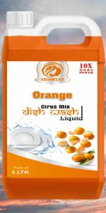 TRAYTEXT Dishwash with Orange for oil & washes off Kitchen Cleaner Dish Cleaning Gel 5L