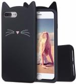 Mcase Black Rubber Back Cover For Mi Redmi 6a (Model - Cat Kitty -11959)