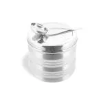 Stainless Steel Idli Dosa Batter Container with Dosa Ladle - 4.5 Litres, Silver - Durable Fridge Storage Container for Batter & More