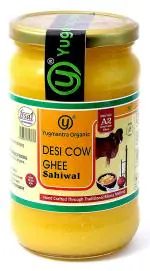 Yugmantra Organic Foods 100 Percent Pure Natural A2 Milk Sahiwal Cows Grass-Fed Desi Ghee 600 ml