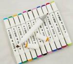 Lakeer Touch Cool 60 Colours Twin Head Art Markers Touch Cool Pen For Manga And Impression Sketch Marker For Art Lovers Designer And Artist (White Body)