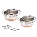 Kitchen Krafts Stainless Steel Copper Bottom Cookware Set 6 pcs
