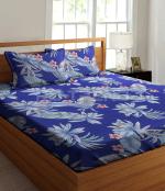 RD TREND Presents King Size Elastic Fitted Double Bedsheets with 2 Pillow Covers- Blue