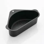 ULTRAZON Plastic Multipurpose Kitchen Sink Corner Basket(Black Sink Stainer Basket Set Of 1)