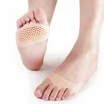FRESTYQUE Silicone Gel Half Toe Sleeve Anti-Skid Forefoot Soft Pads for Pain Relief heel front socks
