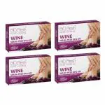 BIOFRESH Wine Manicure Pedicure Spa Kit for Hand & Foot Care for Healthy Skin (Pack of 4)