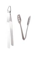 Urban Buy Stainless Steel Roti Chimta Tong With Stainless Steel Momo Tongs and Multicolour, Pack of 2