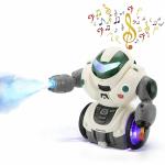 QUALITIO Dancing Singing Walking Talking Sliding Robot with Colorful LED and Spray