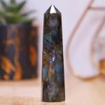 Crystal Divine Labrodorite Crystal Showpieces For Home Decor Items & Decorative Items Crystal Pencil For Healing Crystal Tower Healing Crystal Stone Crystal Stone Healing stone Crystal Healing Pencil