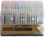 SAMVARDHAN Highlight Pen 48 Pcs-Neon Color Pen Set,Glitter,Metallic,Neon Pen Set,Artist Drawing&Sketching Marker Pens,48 Shades Highlight Gel Pen For Kids,bold
