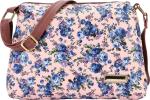 Roseflye Pink PU Sling Bag New flap1